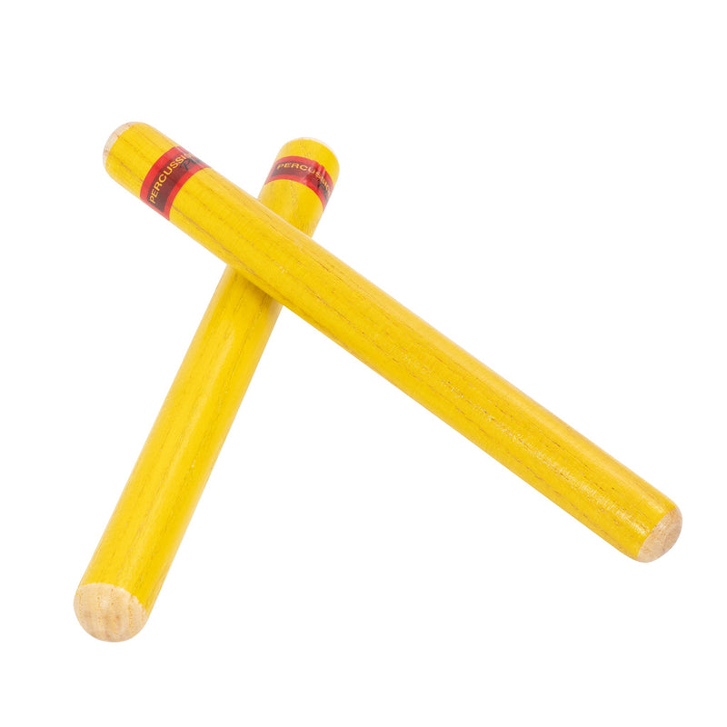 Percussion Plus Claves Pair - Yellow