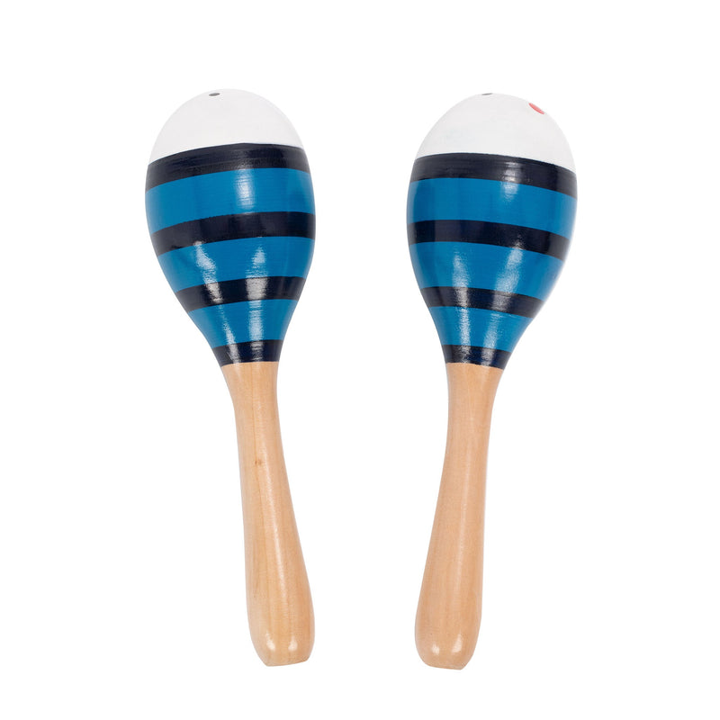 Percussion Plus Wooden Bug Maracas - Blue Bee