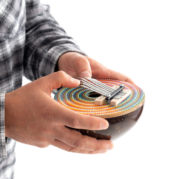 Percussion Plus Small Coconut Painted Kalimba Thumb Piano