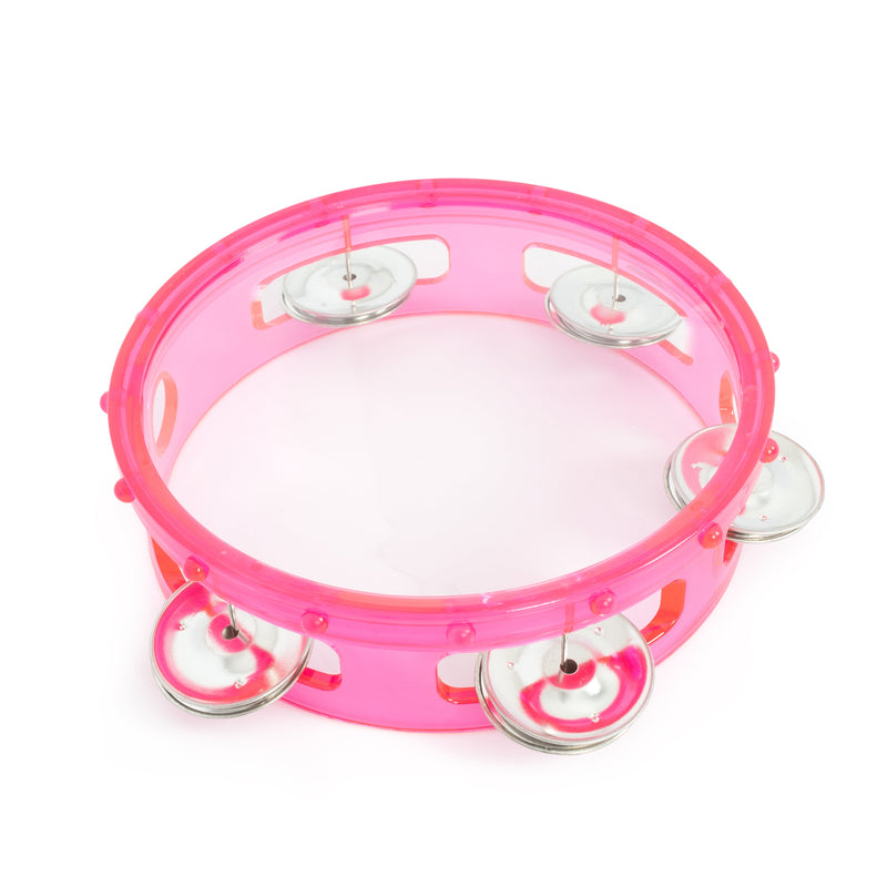 Percussion Plus 6" transparent tambourine - Pink