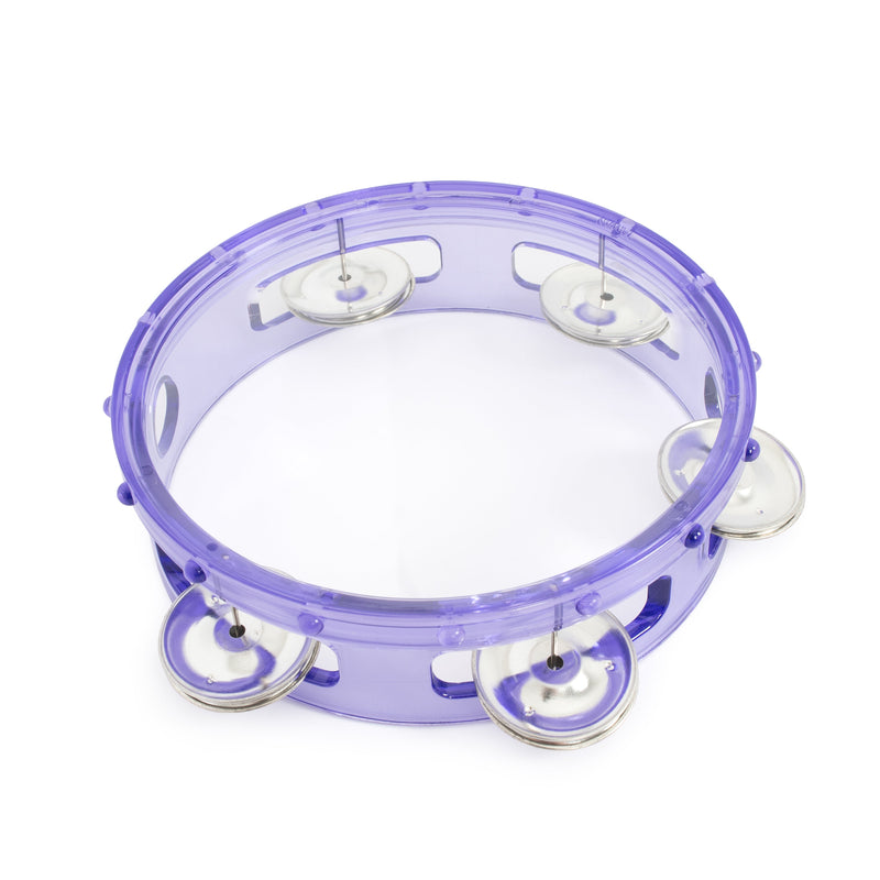 Percussion Plus 6" transparent tambourine - Purple