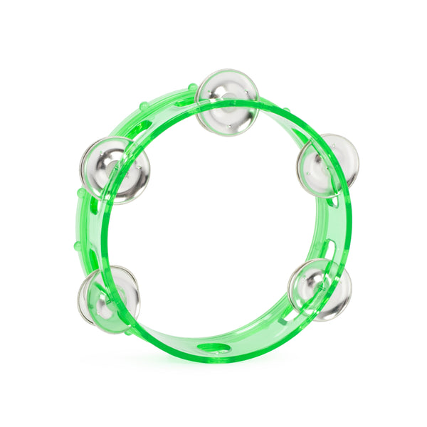Percussion Plus 6" transparent headless tambourine - Green