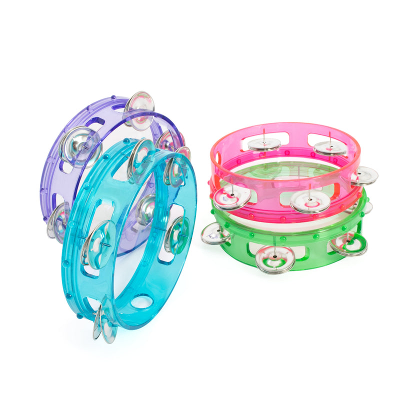 Percussion Plus 6" transparent tambourine - Pink