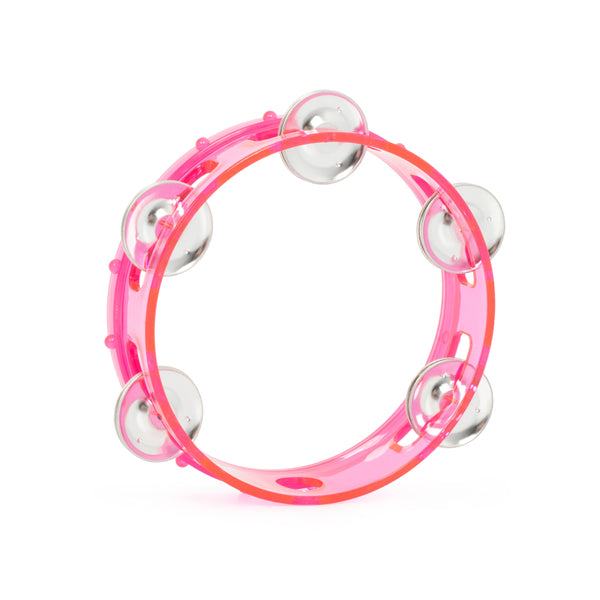 Percussion Plus 6" transparent tambourine - Pink