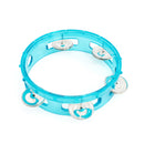 Percussion Plus 6" transparent headless tambourine - Blue