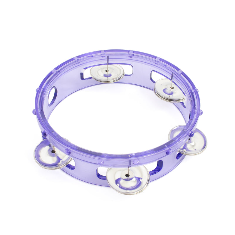 Percussion Plus 6" transparent headless tambourine - Purple
