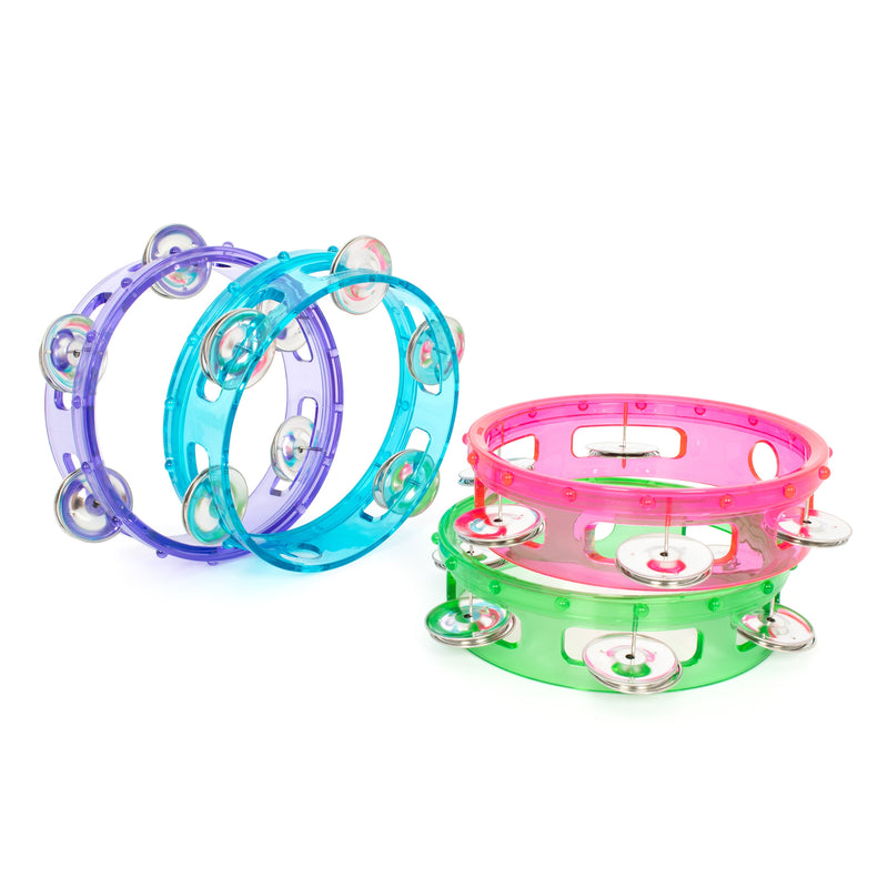 Percussion Plus 6" transparent headless tambourine - Purple