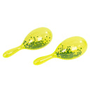 Percussion Plus Transparent Maracas - Yellow Sparkle