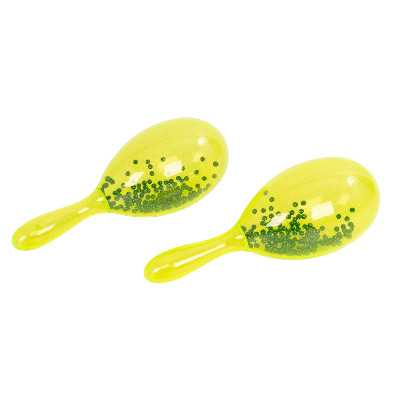 Percussion Plus Transparent Maracas - Yellow Sparkle