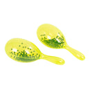 Percussion Plus Transparent Maracas - Yellow Sparkle