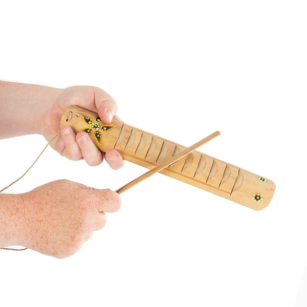 Percussion Plus Balinese Bamboo Guiro With Scraper