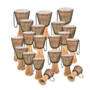 Percussion Plus Ghanaian djembe pack - rope tuned - 20 player pack