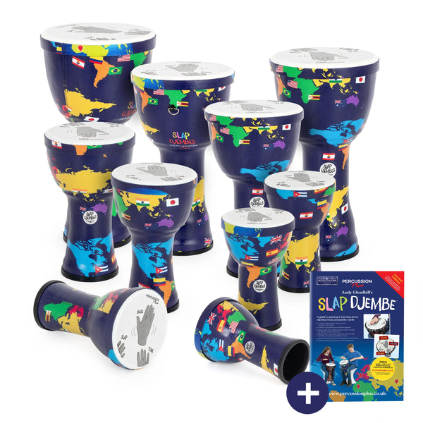 Percussion Plus World Slap Djembe 10 pack - pre-tuned