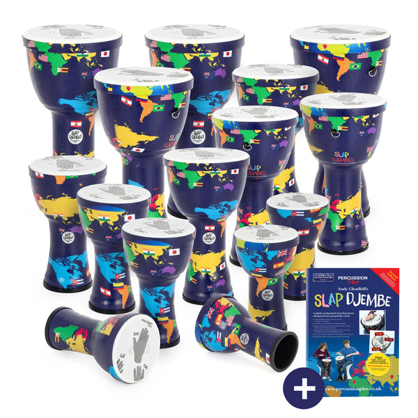 Percussion Plus World Slap Djembe 15 pack - pre-tuned