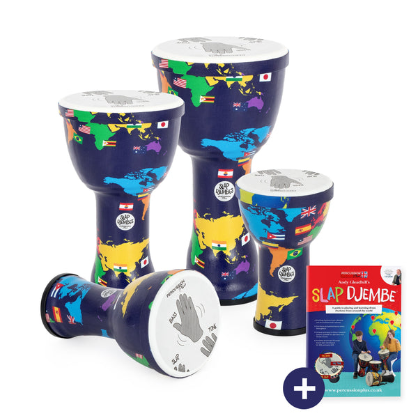 Percussion Plus World Slap Djembe mixed 4 pack - pre-tuned - A1