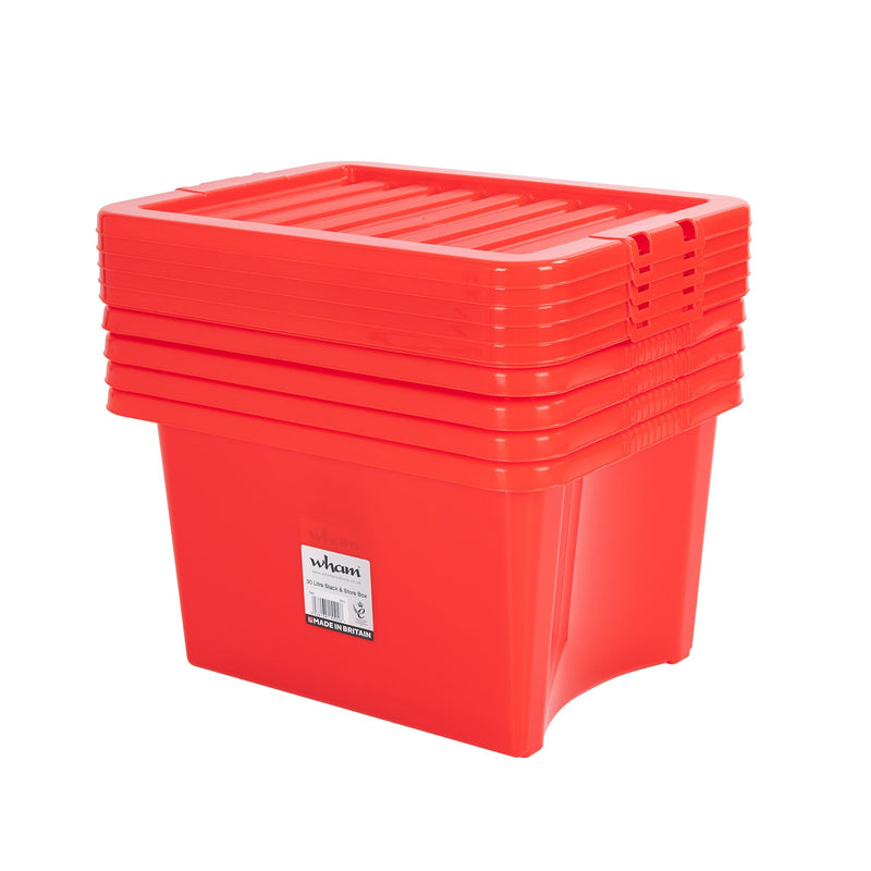 Plastic Storage Box With Lid - 32 Litres - 1 Box