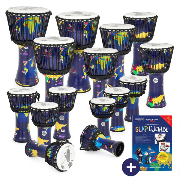 Percussion Plus World Slap Djembe 15 pack - rope tuned