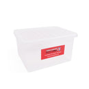 Clear plastic storage box - 31 litres