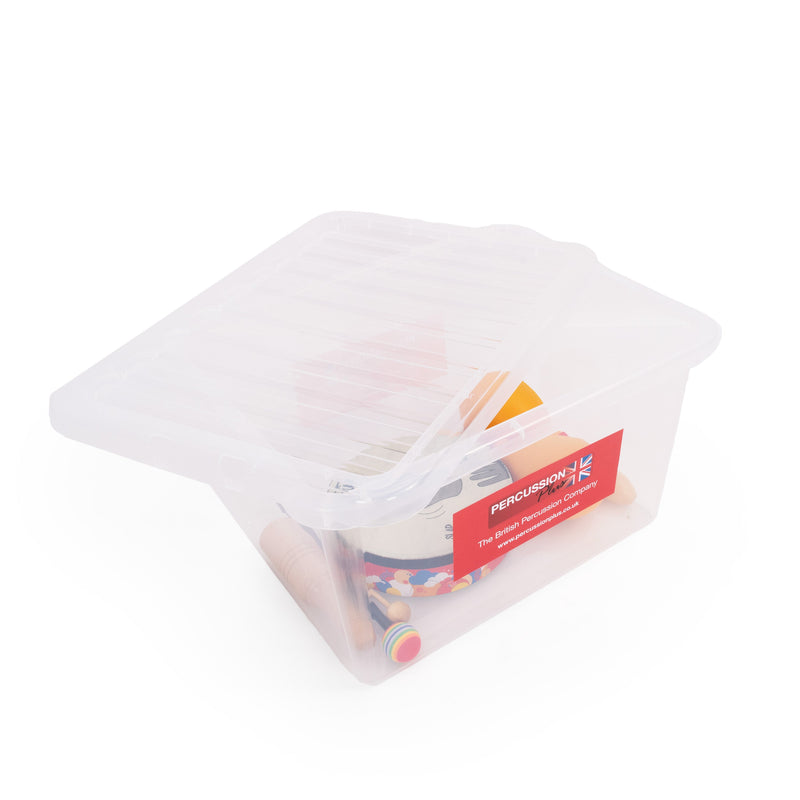 Clear plastic storage box - 31 litres