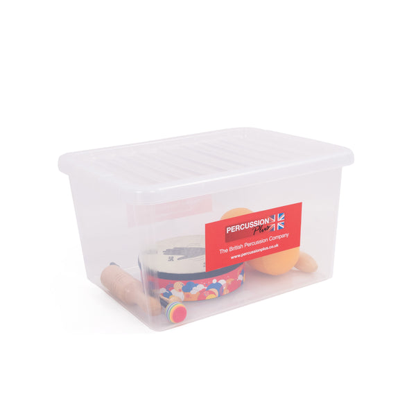 Clear plastic storage box - 31 litres