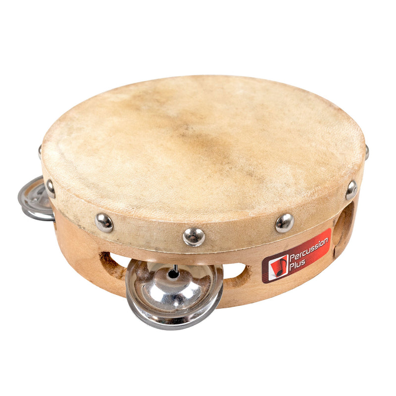 Percussion Plus Wood Shell Tambourine - 6"