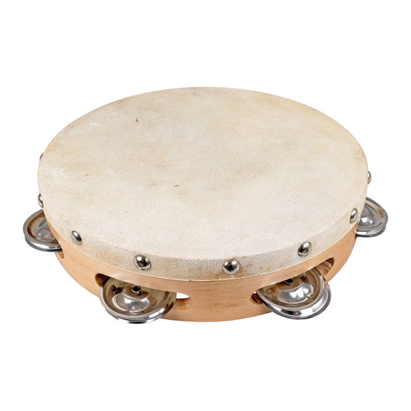 Percussion Plus Wood Shell Tambourine - 8"