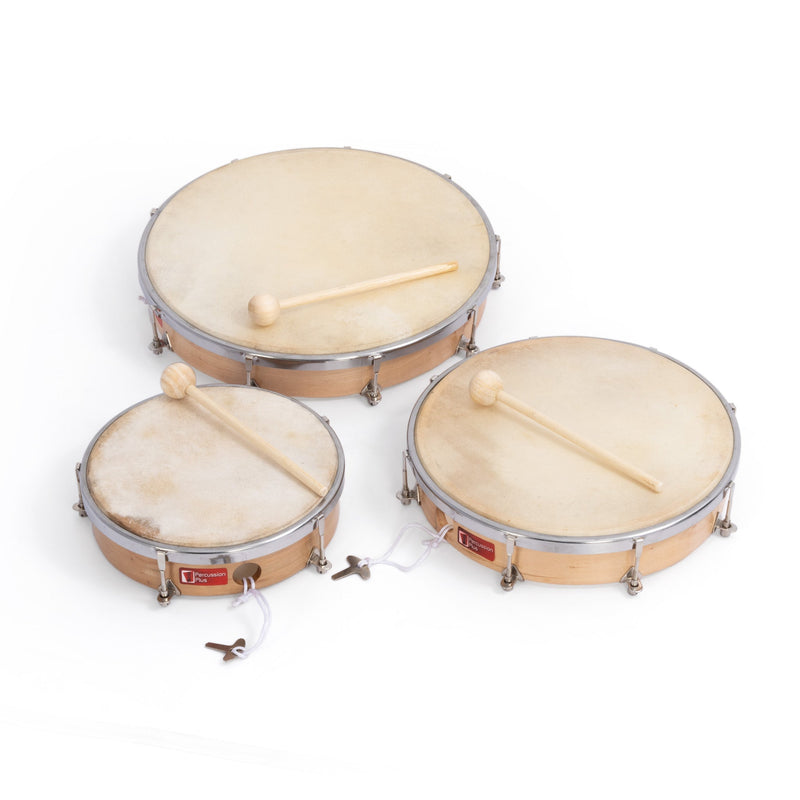 Percussion Plus tunable tambour hand drum - pack of 3