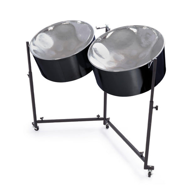 Percussion Plus Import Series Double Second Steel Pans, Chrome Finish