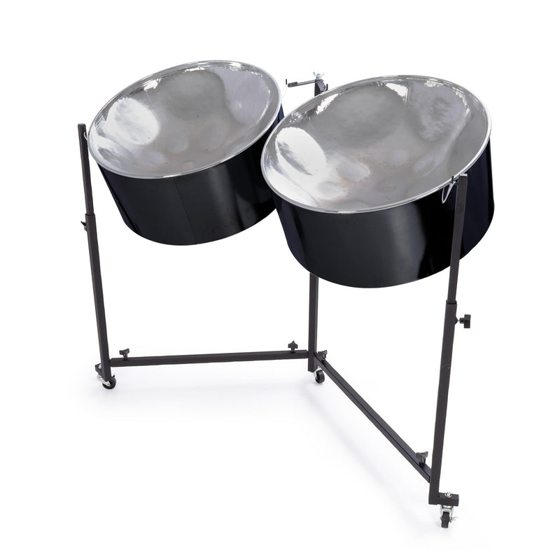 Percussion Plus Import Series Double Second Steel Pans, Chrome Finish