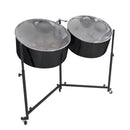 Percussion Plus Import Series Double Guitar Steel Pans, Chrome Finish