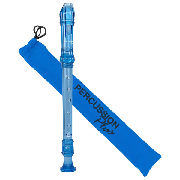Percussion Plus Descant Recorder - Transparent Blue