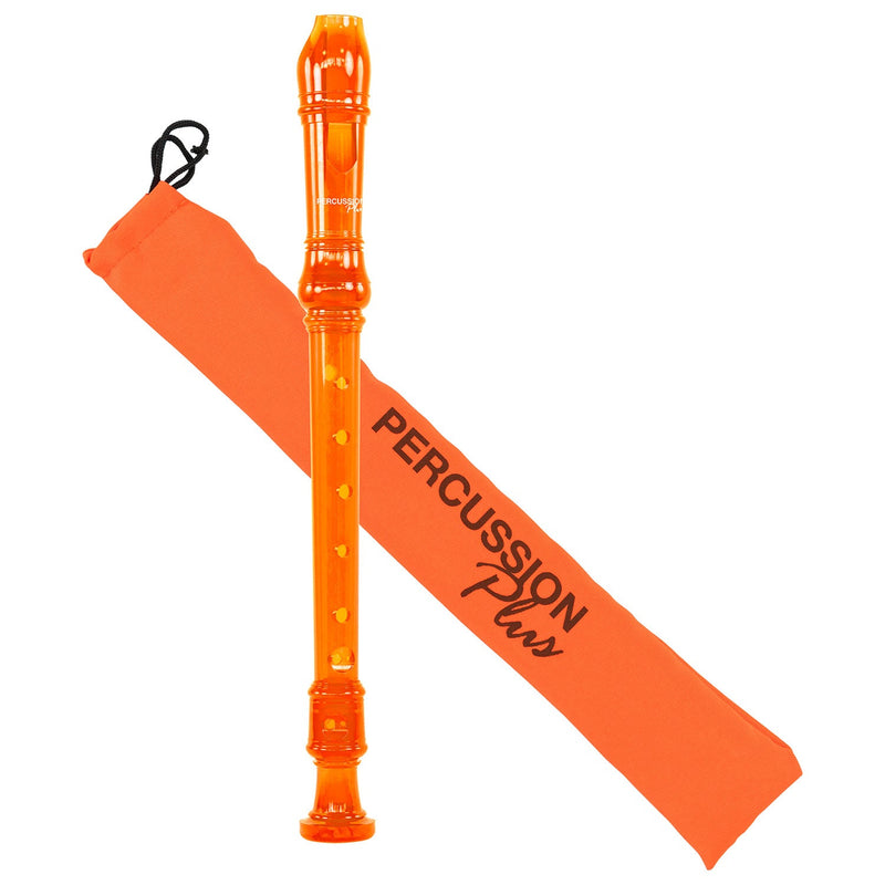 Percussion Plus Descant Recorder - Transparent Orange
