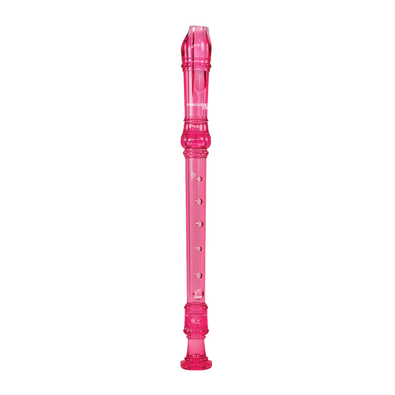 Percussion Plus Descant Recorder - Transparent Pink