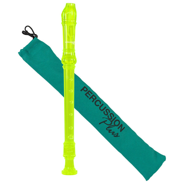 Percussion Plus Descant Recorder - Transparent Green