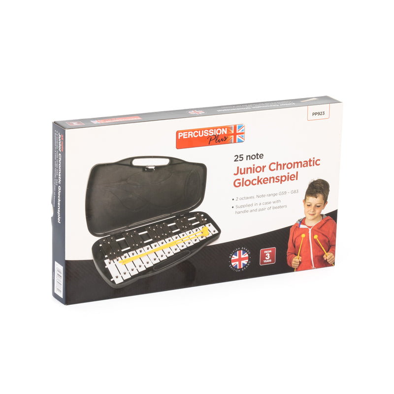 Percussion Plus 25 note chromatic junior glockenspiel - Black