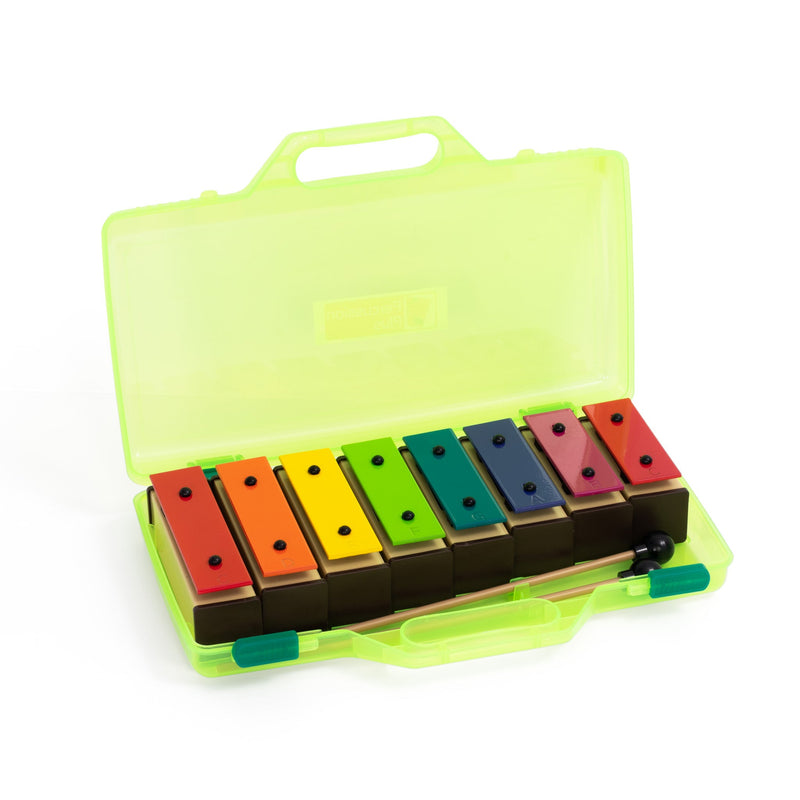 Percussion Plus PP944 colourful chime bars in clear case with beaters