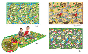 Play Mats - City, Zoo, Farm, Construction (set of 4)