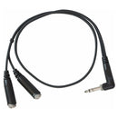 Roxtone Splitter - 6.35Mm Stereo Right Angle Plug To 2 X 6.35Mm Stereo