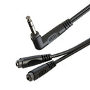 Roxtone 6.3Mm Stereo Right Angle Plug To 2 X 3.5Mm Stereo Sockets
