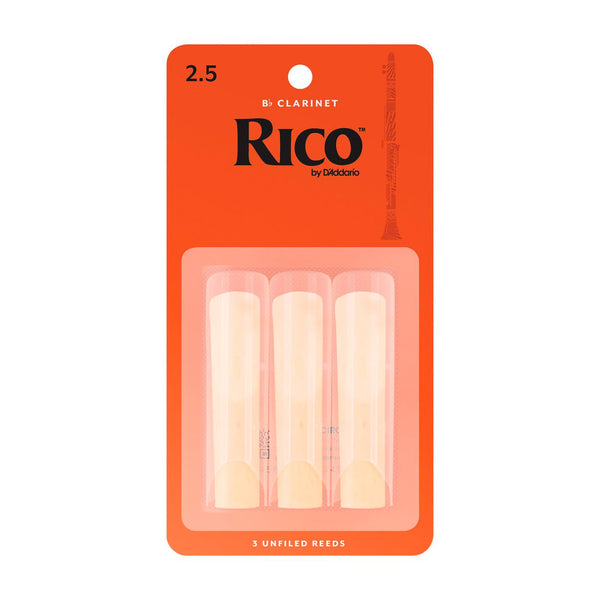 Rico card of 3 x Bb clarinet reeds - 2.5