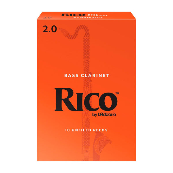 Rico box of 10 Bb bass clarinet reeds - 2.0 (box of 10)