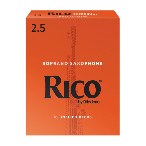 Rico box of 10 Bb soprano saxophone reeds - 2.5 (box of 10)