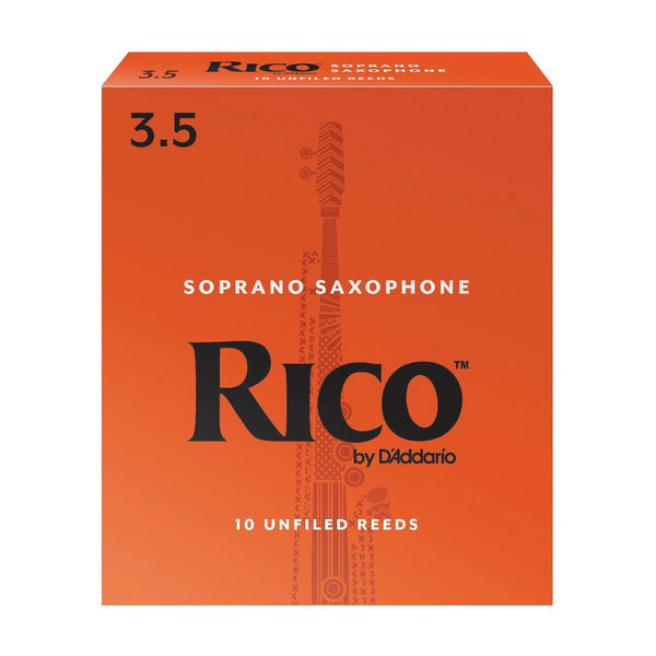 Rico box of 10 Bb soprano saxophone reeds - 3.5 (box of 10)