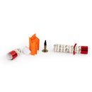 Deluxe musical Christmas cracker with whistles - red and white