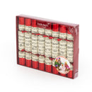 Deluxe musical Christmas cracker with whistles - red and white