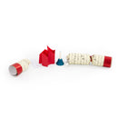 Deluxe musical Christmas cracker with handbells - red and white