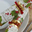 Deluxe musical Christmas cracker with whistles - 10" holly design