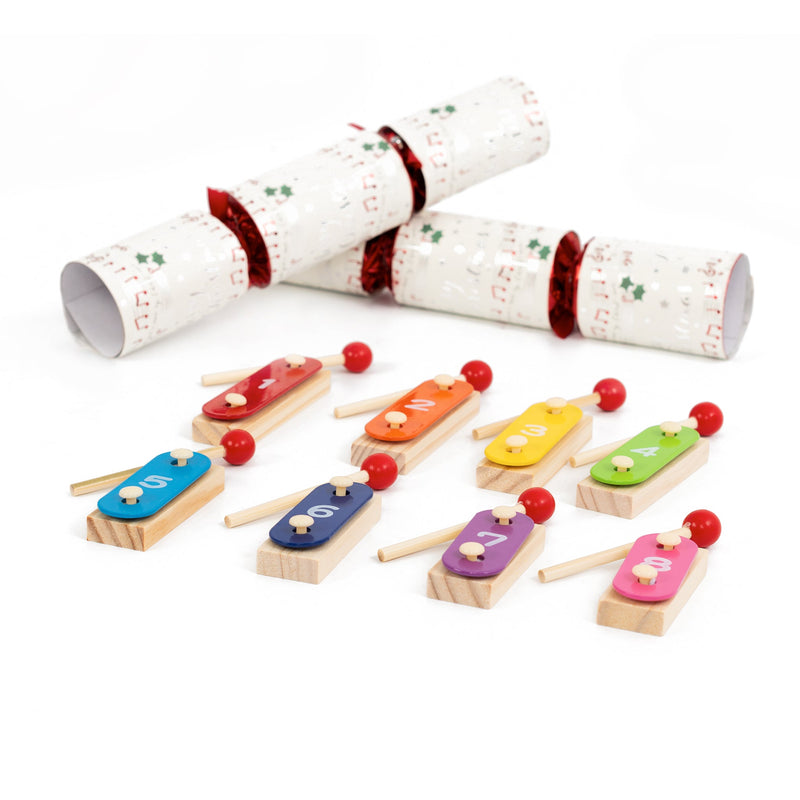 Deluxe musical Christmas crackers with chime bars