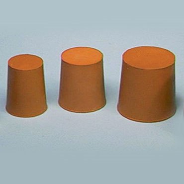 Rubber Stoppers, Red, No 15, Bottom Dia 15mm, Top Dia 18mm (Pack 20)