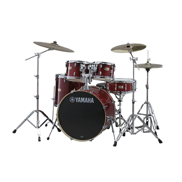 Yamaha Stage Custom birch rock drum kit - Cranberry red